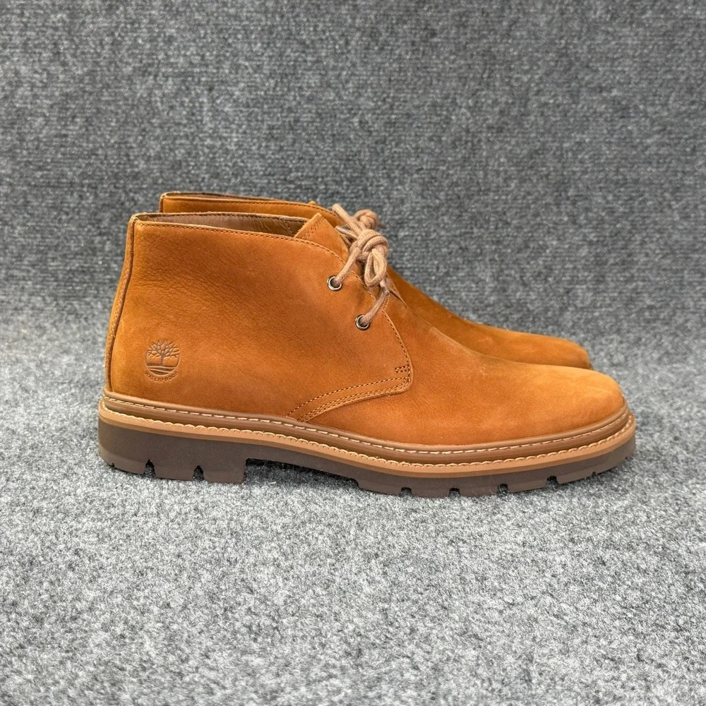 Timberland Port Union Chukka Boots Men's 9 Brown Leather Waterproof Classic Shoe